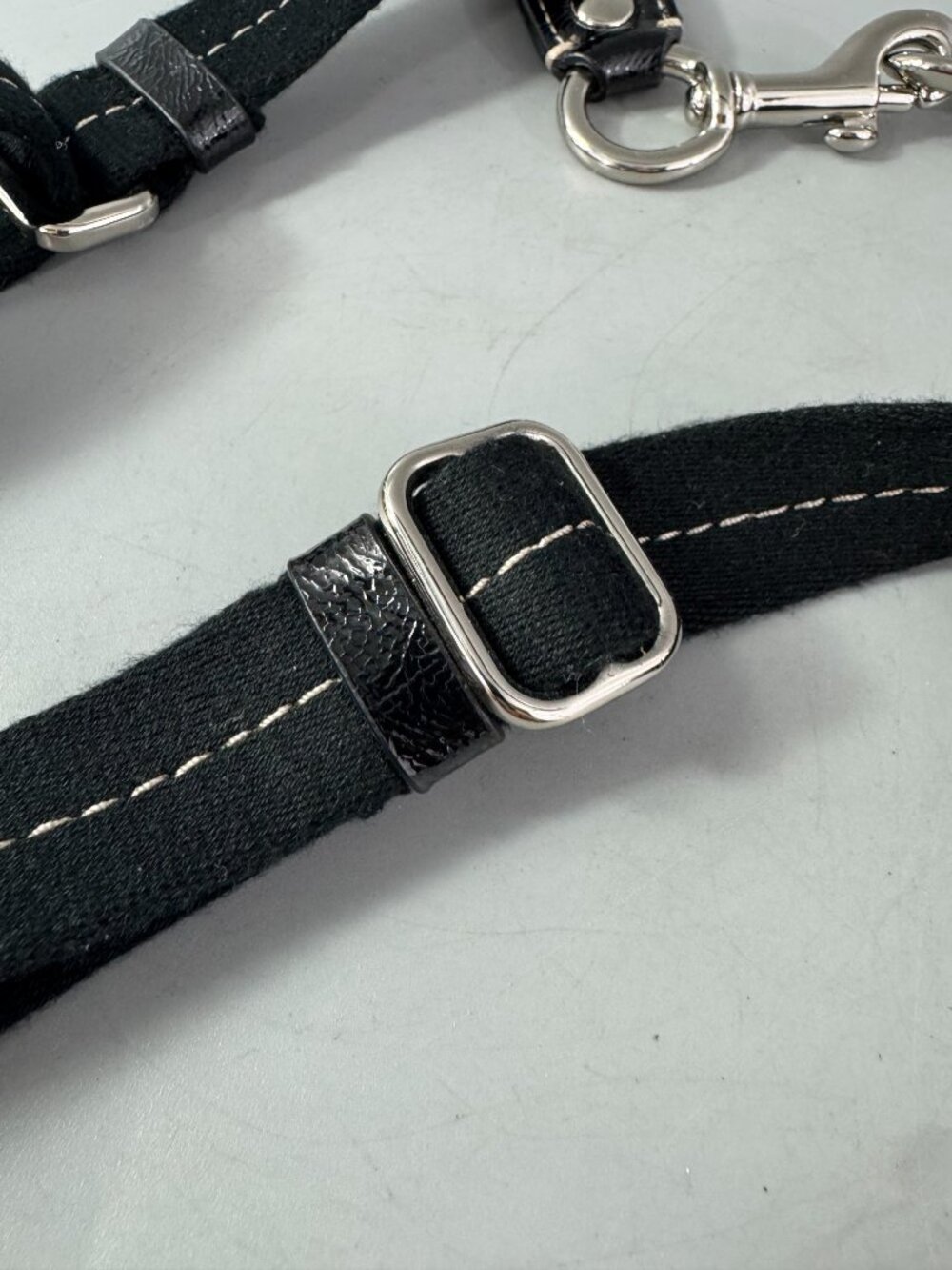 Coach Black Cotton Black Patent Accents Adjustable Strap - Picture 7 of 10